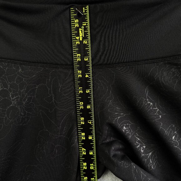 NWT ADIDAS CLIMALITE Embossed Black Floral Tights Active Leggings Women’s Size L - Picture 11 of 13